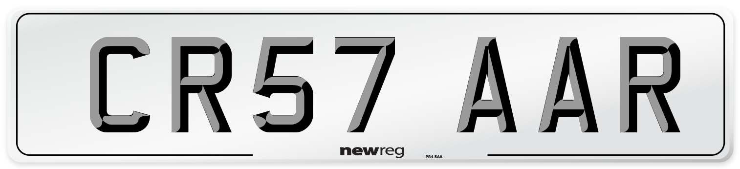 CR57 AAR Number Plate from New Reg